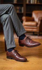Quality Men's Dark Brown Barker Shoes