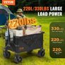 Collapsible Folding Wagon, 220 L Beach Wagon Cart with All-Terrain Wheels, Heavy Duty Folding Wagon Cart Max 330 lbs with Drink Holders, Sports Wagon for Camping, Shopping, Garden Image 2