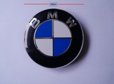 BMW Car Badge / Roundel / Emblem 74mm 2 pins BMW Bonnet Hood Boot Trunk 51148132375