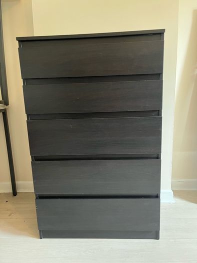 IKEA KULLEN 5-Drawer Chest in the Black-Brown finish