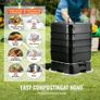 5-Tray Worm Composter, 50 L Worm Compost Bin Outdoor and Indoor, Sustainable Design Worm Farm Image 6