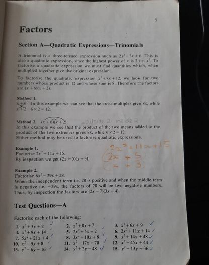 old maths school books from 80's