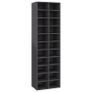 Shoe Cabinet High Gloss Grey 54x34x183 cm Chipboard Image 6