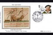 1982 Great Britain Benham Silke Cover showing The "Mary Rose" tying 15 1/2p Henry VIII and Mary Rose Commemorative stamp