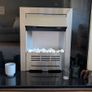 Modern Brushed Steel Electric Fire Image 3