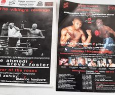 Boxing programme and flyer vintage British light-heavyweight championship 1995