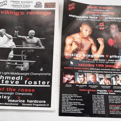 Boxing programme and flyer vintage British light-heavyweight championship 1995