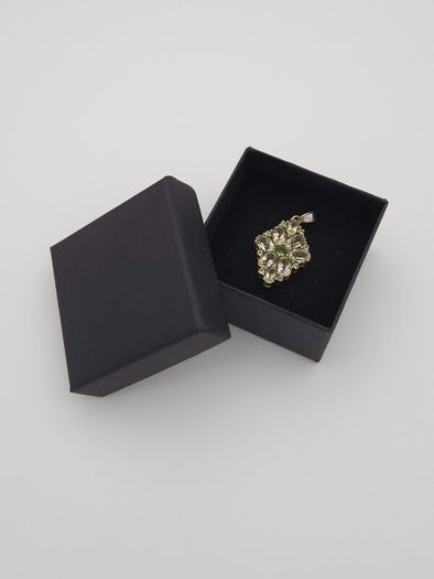 Vintage 925 Sterling Silver Citrine & Peridot Pendant