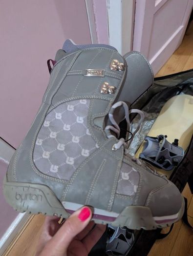 Burton snow board and boots