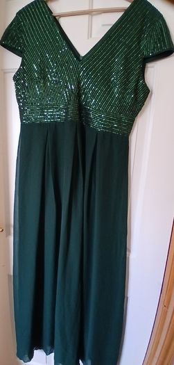 Emerald green gown