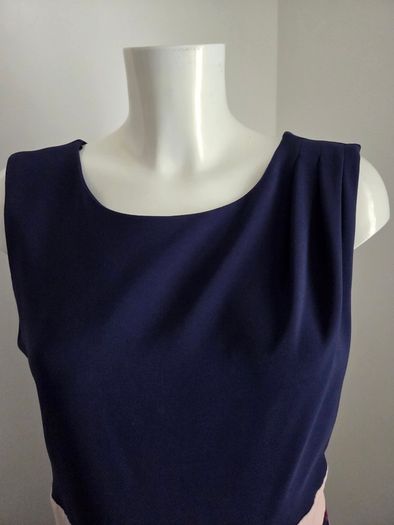Like new. Closet London Size 16 Multi-coloured Dress with matching Saint Tropez Size L cardigan