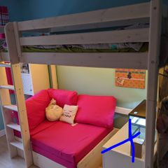 Loft bed with sofa/ futon