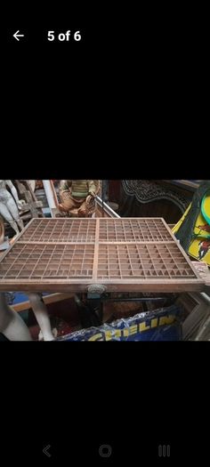 Vintage Wooden Printers Tray