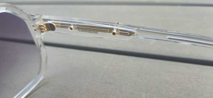 Carrera Unisex Sunglasses Victory C Polarised Crystal/Grey Gold Mirror