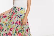 Midi Pleated Skirt Size Large