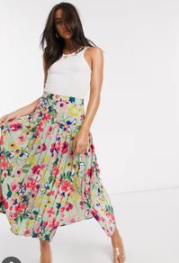 Midi Pleated Skirt Size Large