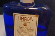 Post war cobalt blue Lancome eye lotion bottle