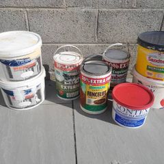 Paint, Fence Life, Wood Stain, Wood Care.  Sandtex, Ronseal, Cuprinol.  Free To Collect
