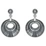 Swarovski Smokey Crystal Dangle Pierced Earrings Dazzling Image 5