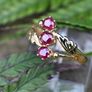 Antique 3 Stone Ruby Ring - 18ct Image 2