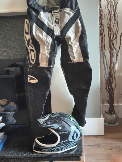 Mountain Bike helmet and trousers