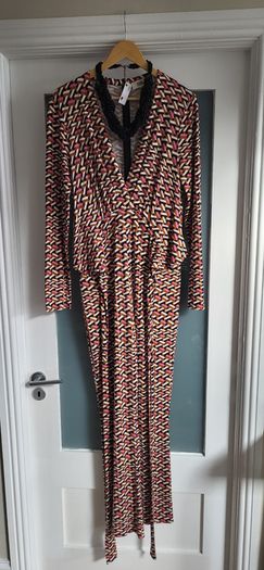 Diane Von Furstenberg 100% Silk Jumpsuit Sz 10USA (Fit 14-16UK) - Rrp 395 (New)