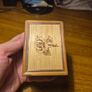 Bamboo & Wicker Small Trinket Box with Burned in Floral Design Image 8