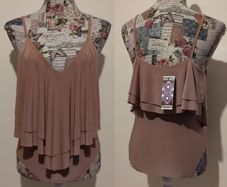 boohoo Double Layer Frill Bodysuit new with tags
