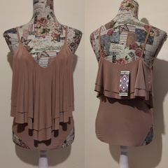 boohoo Double Layer Frill Bodysuit new with tags