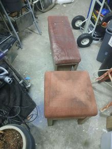 Antique Bar stool and bench