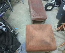 Antique Bar stool and bench