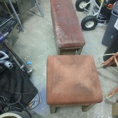 Antique Bar stool and bench