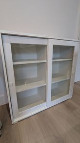 Glass sliding door cabinet (Ikea Vihals)