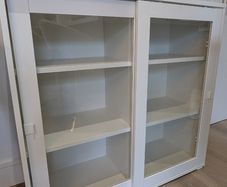 Glass sliding door cabinet (Ikea Vihals)