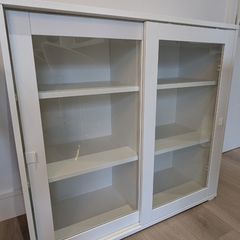 Glass sliding door cabinet (Ikea Vihals)