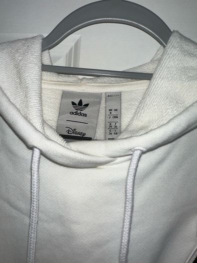 New Adidas Originals Women's Disney Hoodie in White - Size UK 8