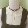 Black or beige choker necklace Image 2