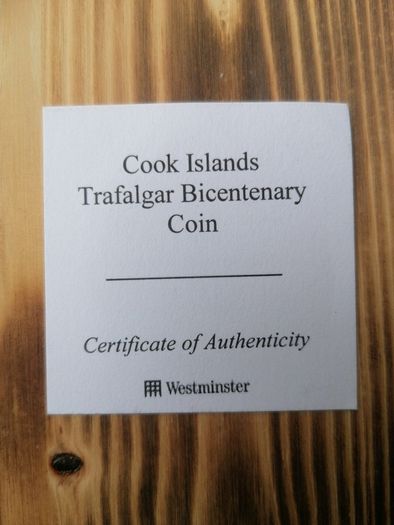 2005 Cook Islands Trafalgar Bicentenary Coin
