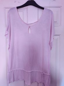 Pink embroidered top size UK12 EU40 Postage included