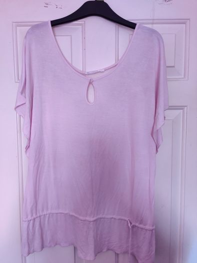 Pink embroidered top size UK12 EU40 Postage included