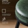 Set of 2 Bar Stools Ergonomic Backrest Faux Leather Image 3