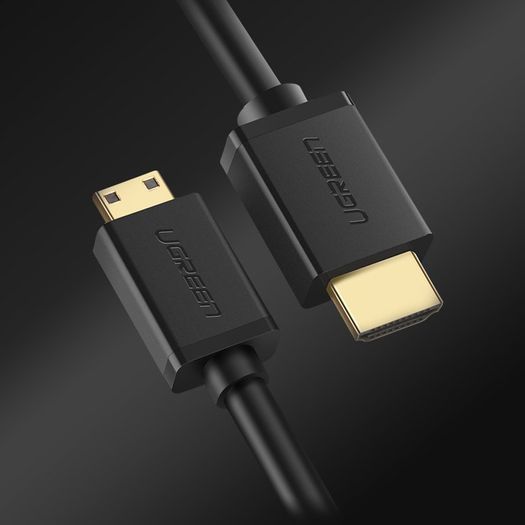 Ugreen Premium 1.5M Mini HDMI (Male) to HDMI (Male) 3D/UHD 4K@60Hz Bi-Directional Cable (Gold-Plated) (Brand New/Warranty)
