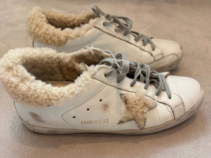 Golden Goose shearling superstar trainers