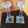 Two Glass Candle Holders Image 2