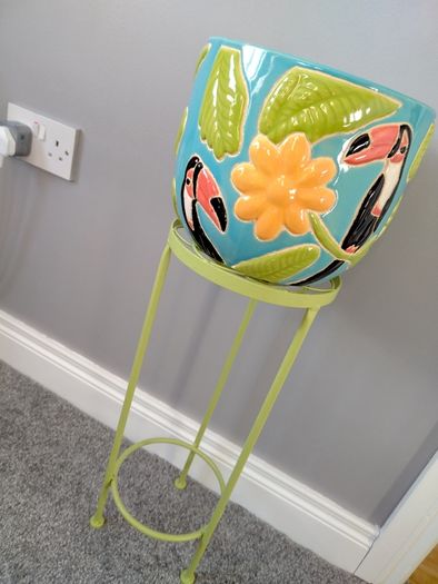 Heavy Ceramic Tropical Plant Pot