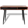 Brown Workstation Computer Desk Laptop Table Image 4