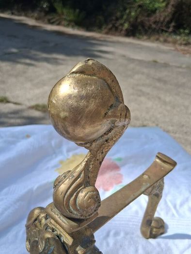 Napolean 111 Heavy Brass Andirons (4kgs)