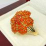 Silver D'joy 1.88 Ct Floral Opal Ring in 18K Yellow Gold Vermeil Image 6