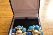 Vintage Clip on Blue Earrings
