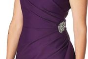 Alex Evenings Women's Slimming Short Ruched Dress with Ruffle Skirt, 36 / S